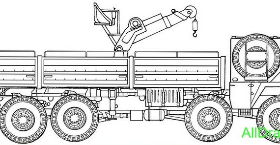 MAN KAT 8x8 (1980) чертежи (рисунки) грузовика